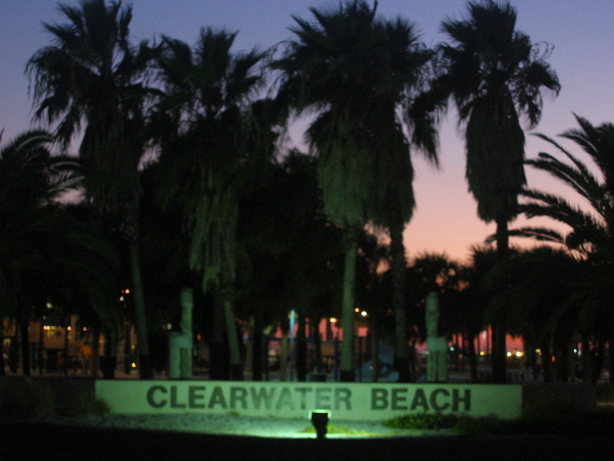 Sign at the foot of Clearwater Beach