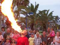 The fire breather at the show on pier 60 beach!!