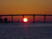 The sunset I asked my girlfriend to marry me by. This picture was taken from the Starlight Majesty Dinner Cruise. GUYS!!! This was the best idea I ever had. Highly Recommend popping your question right after 'hordevor'es Get down on one knee in front of the whole ship and ask the woman of your world to become one with you forever. She will not find anyone who can top this proposal. Bring tissues!