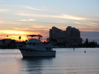 The new Hyatt from across the water on opening day.